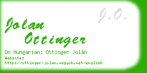 jolan ottinger business card